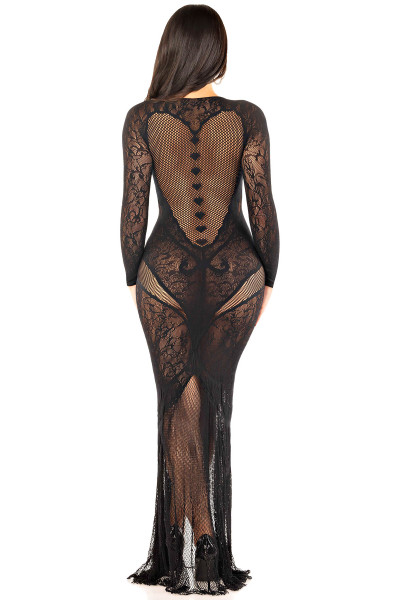 Robe longue en résille