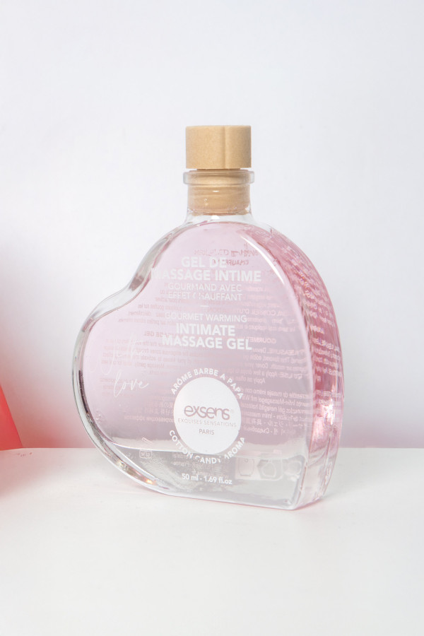 Gel de massage comestible chauffant barbe à papa