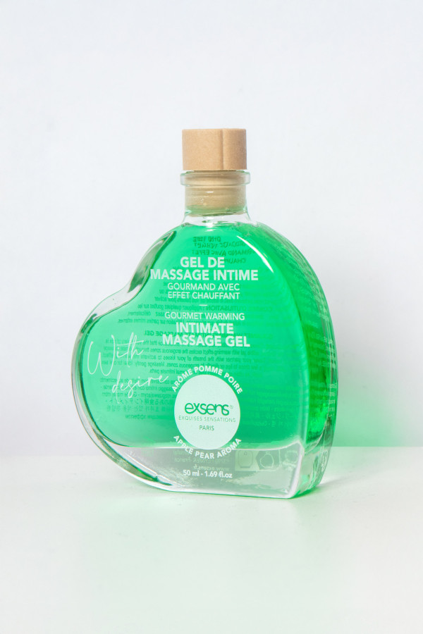 Gel de massage comestible chauffant pomme poire
