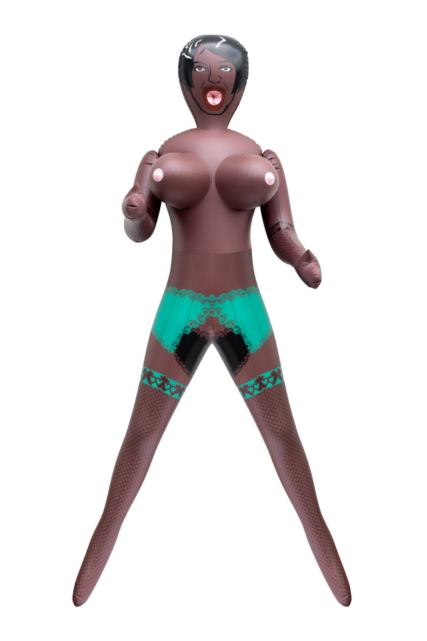 Angela, poupée gonflable femme noire avec 3 orifices