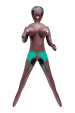 Angela, poupée gonflable femme noire avec 3 orifices
