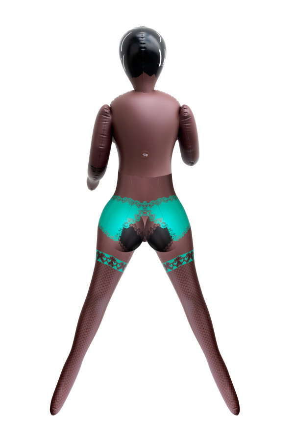 Angela, poupée gonflable femme noire avec 3 orifices