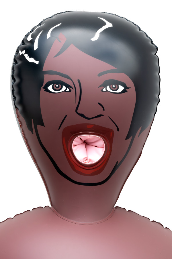 Angela, poupée gonflable femme noire avec 3 orifices
