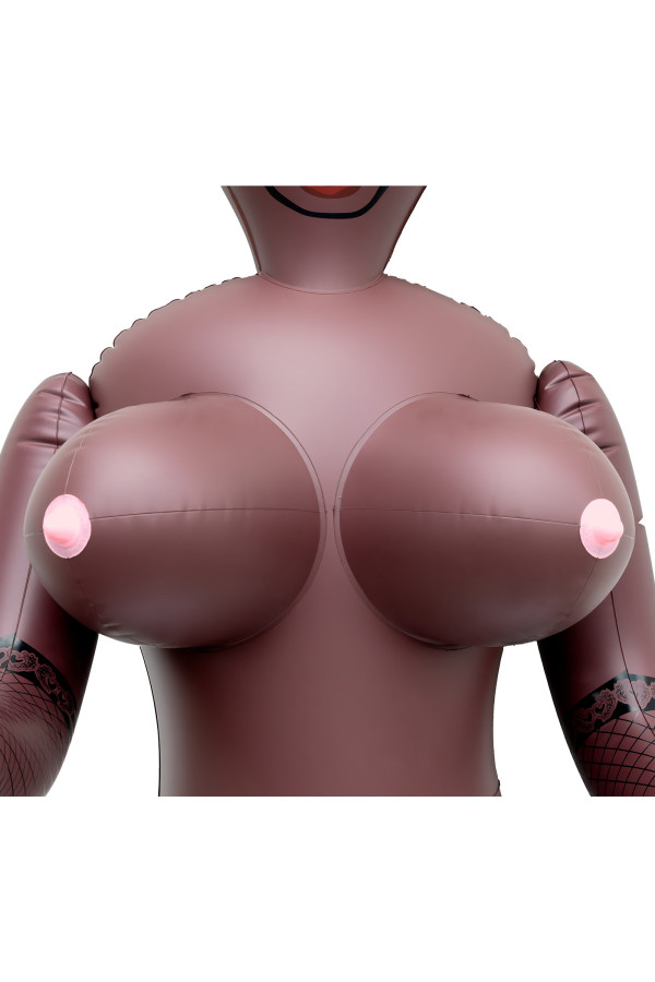 Angela, poupée gonflable femme noire avec 3 orifices