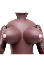 Angela, poupée gonflable femme noire avec 3 orifices