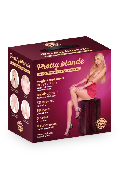 Poupée gonflable Pretty Blonde 3 orifices