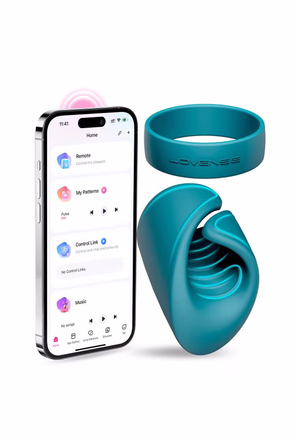 Lovense Gush 2 Masseur de pénis vibrant et oscillant mains libres