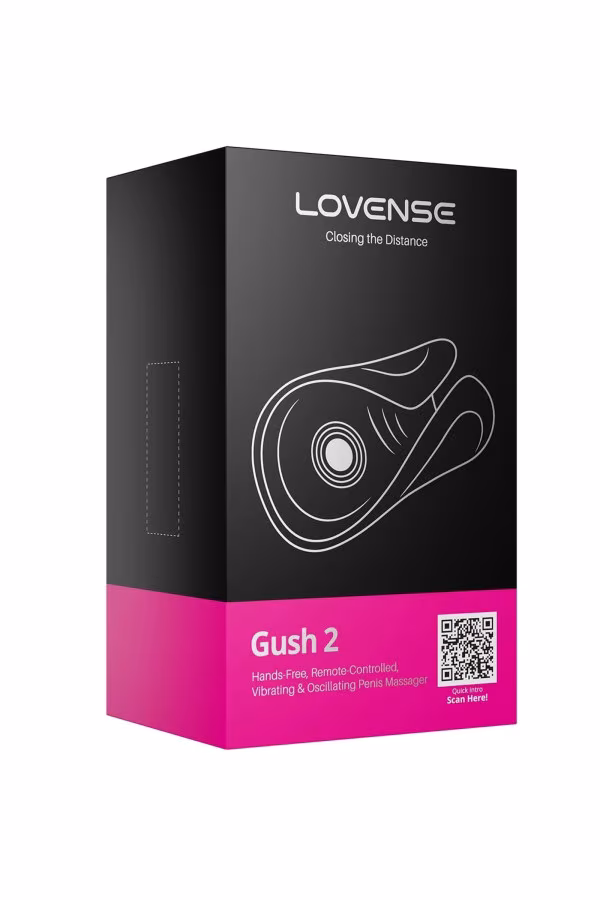 Lovense Gush 2 Masseur de pénis vibrant et oscillant mains libres