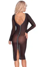 Robe transparente avec zip au dos