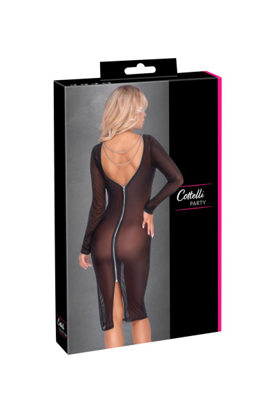 Robe transparente avec zip au dos