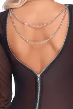 Robe transparente avec zip au dos