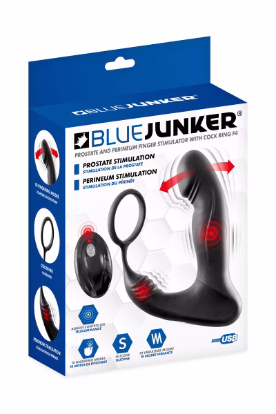 Stimulateur de prostate et périnée avec cockring de Blue Junker