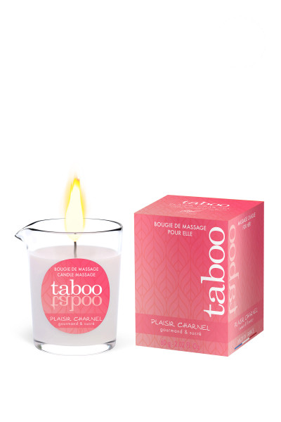 Bougie de massage pour femme Taboo Plaisir Charnel