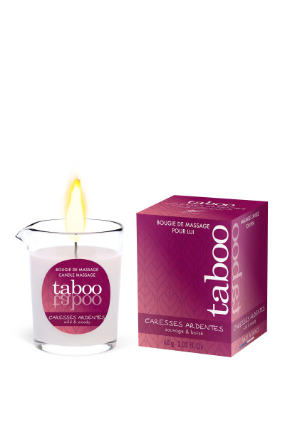 Bougie de massage pour homme Taboo Caresses Ardentes