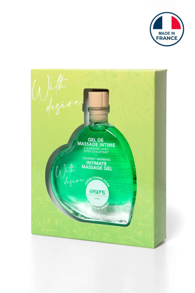 Gel de massage comestible chauffant pomme poire