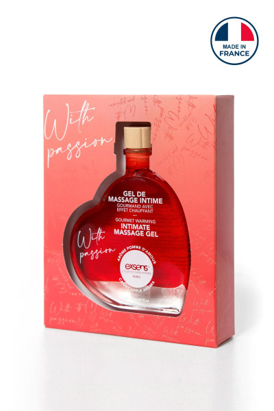 Gel de massage comestible chauffant pomme d'amour