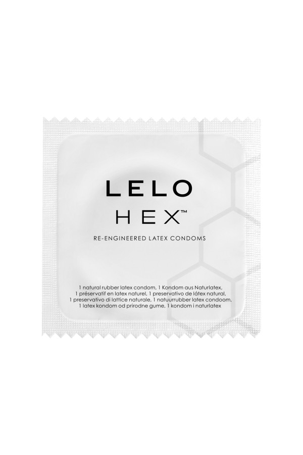 12 préservatifs en latex lubrifiés HEX