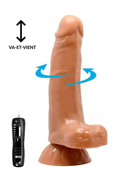 Gode de texture peau réaliste vibrant va-et-vient Easton 18 cm