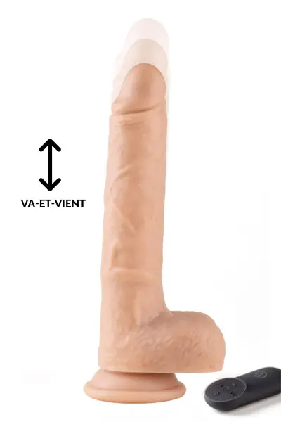 Virgite, gode ventouse vibrant réaliste va-et-vient