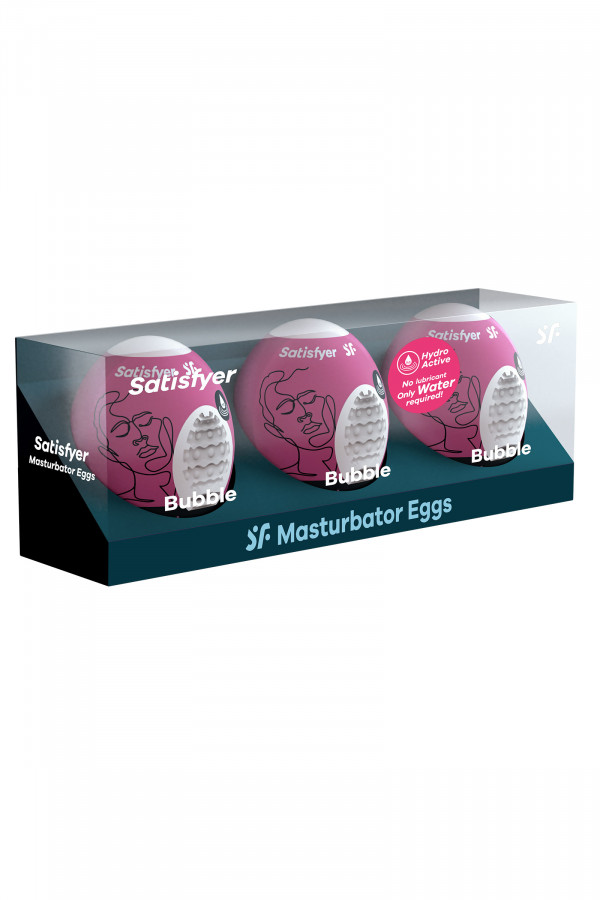 Satisfyer Egg Bubble, coffret de 3 masturbateurs