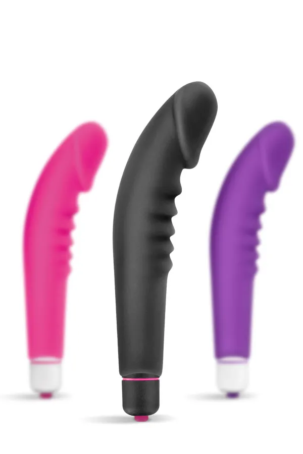 Vibromasseur noir avec gland design