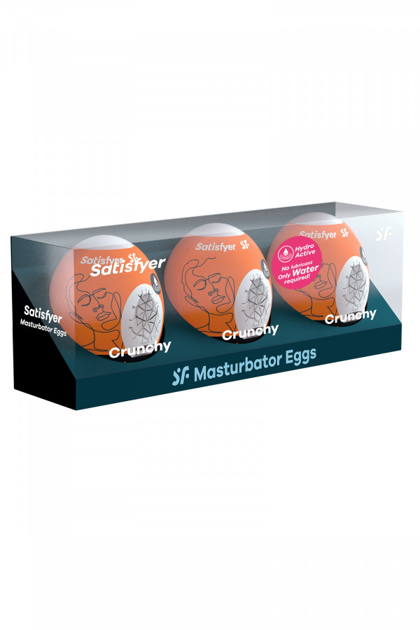 Satisfyer Egg Crunchy, coffret de 3 masturbateurs