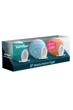 Satisfyer Egg Naughty, Savage et Crunchy, coffret de 3 masturbateurs