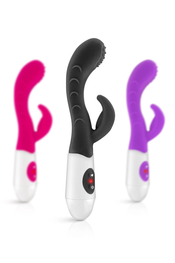 vibromasseur rabbit violet point G corps strié