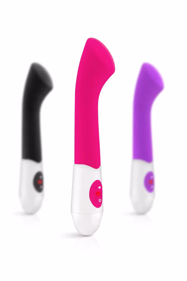 Vibromasseur violet pour la stimulation du point G