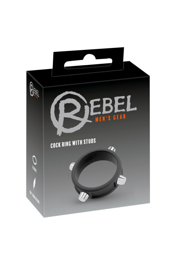 Cockring en silicone avec rivets