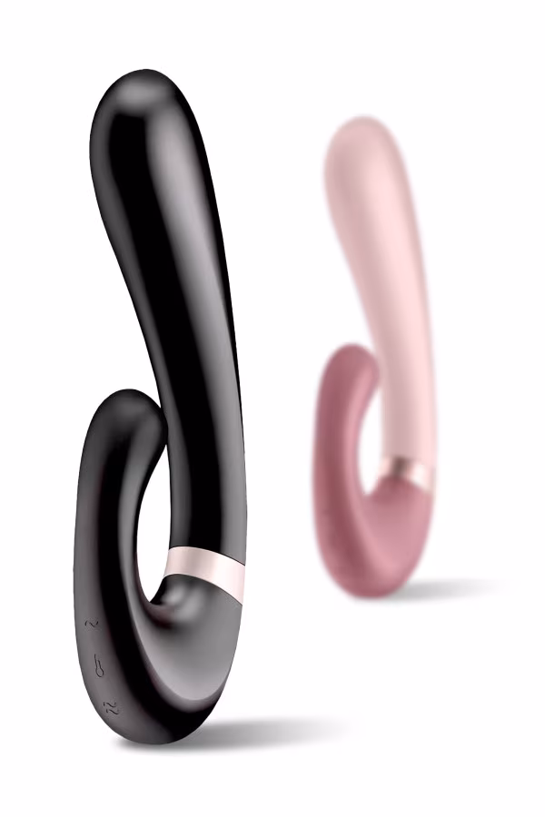 Vibromasseur rabbit chauffant “Heat Wave” Noir de Satisfyer