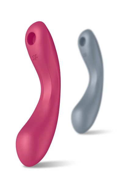 Satisfyer Curvy Trinity 1, vibromasseur air pulsé clitoris et point G