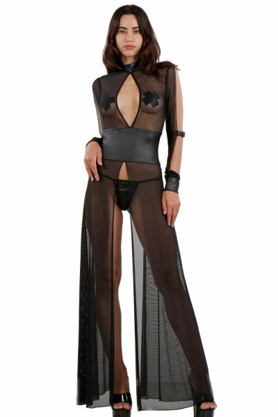 Robe longue fendue