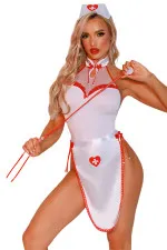 Tenue sexy d'infirmière 4 pièces
