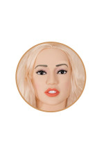 Juicy  Jill, poupée gonflable femme blonde visage 3D
