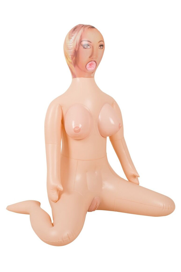 Amy-Rose, poupée gonflable femme blonde position de cowgirl