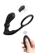 Warren, stimulateur de prostate avec cockring et télécommande