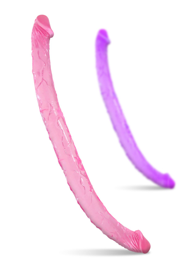 Double dong pénis réaliste en jelly 44,5cm
