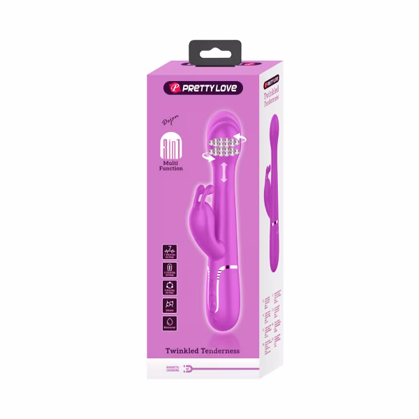 Vibromasseur Rabbit 4-en-1 avec va-et-vient Dejon de Pretty Love