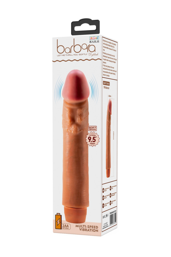 Gode réaliste vibrant XXL 24 cm de Pretty Love