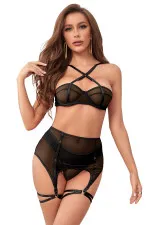 Ensemble 3 pièces façon harnais 