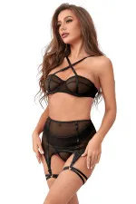 Ensemble 3 pièces façon harnais 