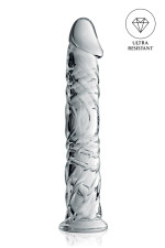 Glossy n°4, dildo en verre réaliste 16,5cm