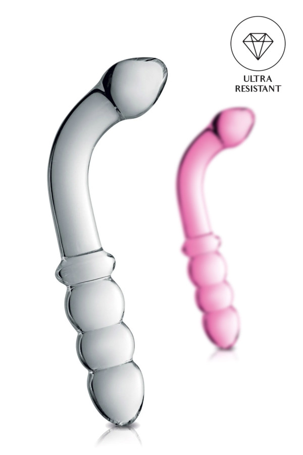 Glossy n°8, gode anal en verre double stimulation 22cm