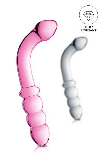 Glossy n°8, gode anal en verre double stimulation 22cm
