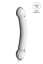 Glossy n°7, double gode en verre 22,5cm