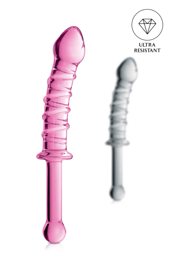 Dildo puissant en verre avec poignée 23cm pas cher