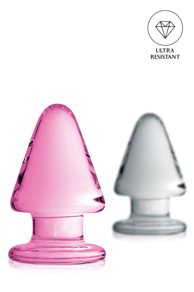 Glossy n°23, plug anal en verre 9cm