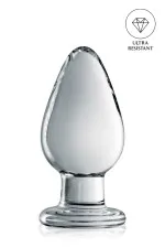 Glossy n°25, plug anal en verre arrondi