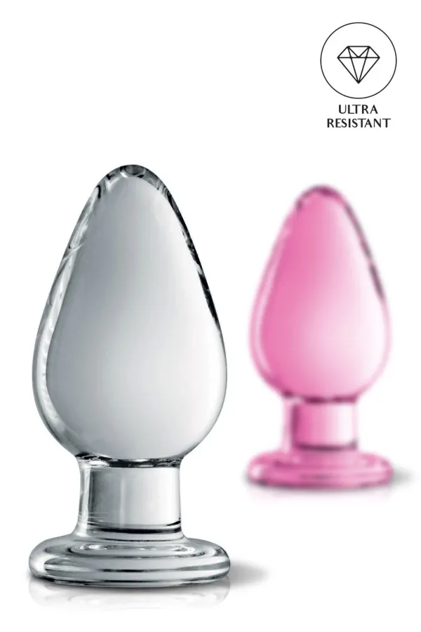 Plug anal boule large en verre translucide 10.5cm pas cher